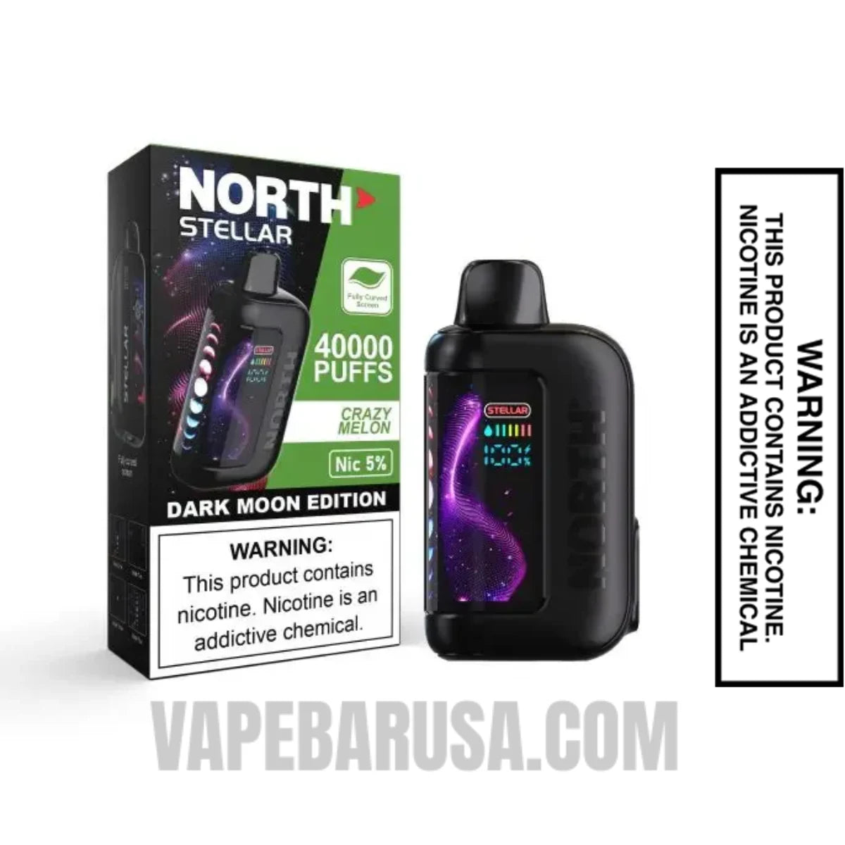 Crazy Melon North Stellar Dark Moon 40K Disposable Vape with Package Box Crazy Melon North Stellar Dark Moon 40K Disposable Vape with Package Box