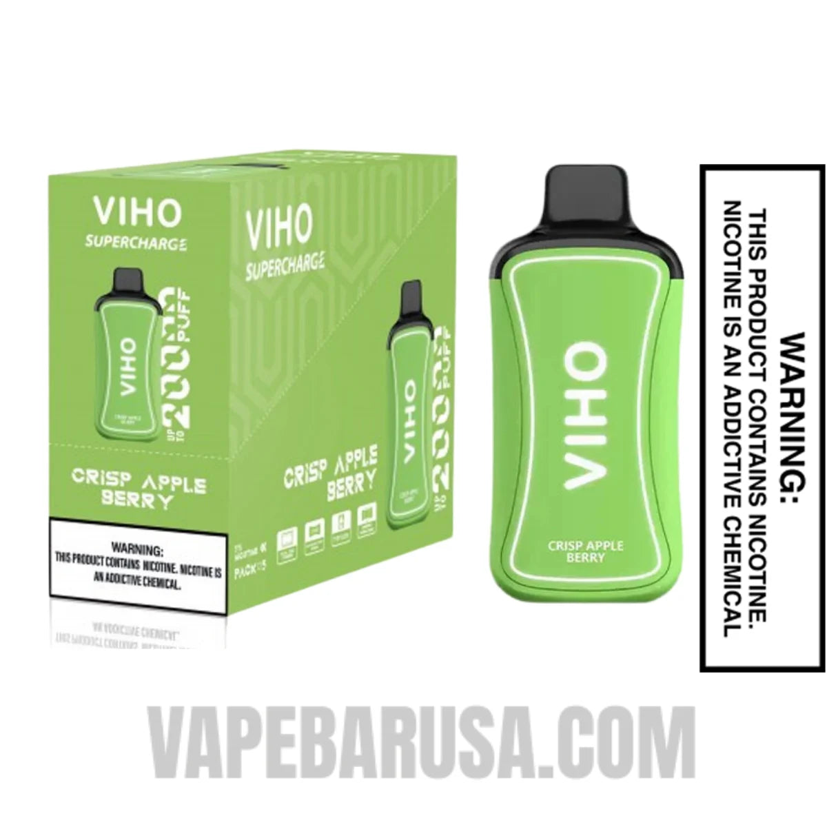 Crisp Apple Berry VIHO Supercharge 20000 Puffs Vape With Bundle Pack Crisp Apple Berry VIHO Supercharge 20000 Puffs Vape With Bundle Pack