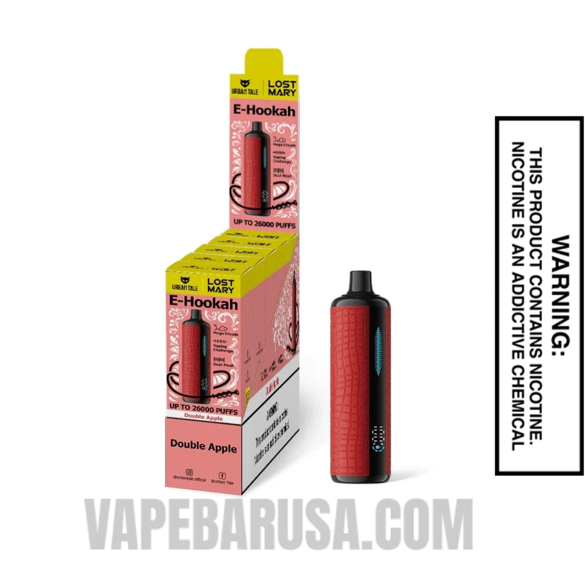 Double Apple Lost Mary x Urban Tale E Hookah Disposable Vape With Bundle Pack
Double Apple Lost Mary x Urban Tale E Hookah Disposable Vape With Bundle Pack