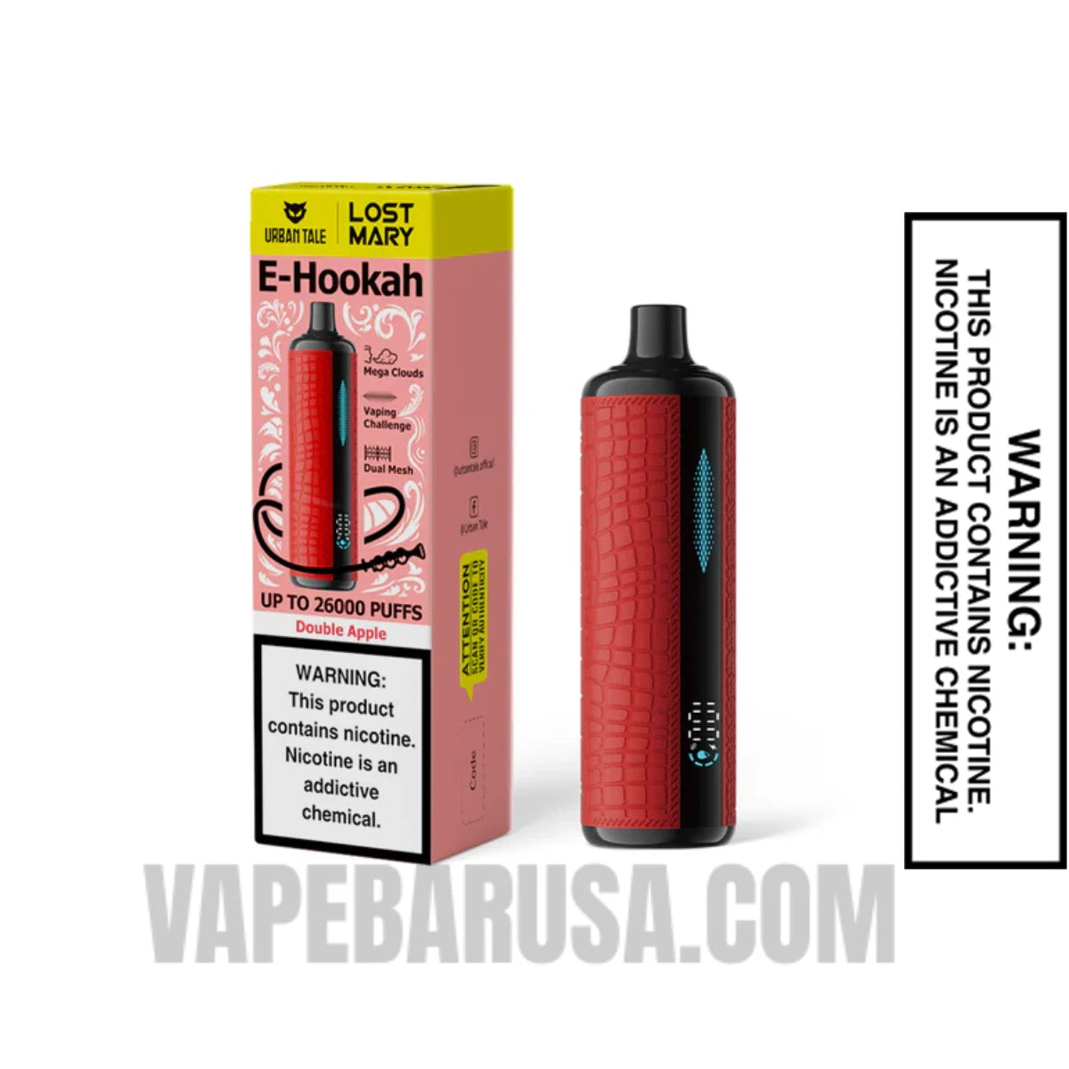 Double Apple Lost Mary x Urban Tale E Hookah Disposable Vape With Package Box Double Apple Lost Mary x Urban Tale E Hookah Disposable Vape With Package Box