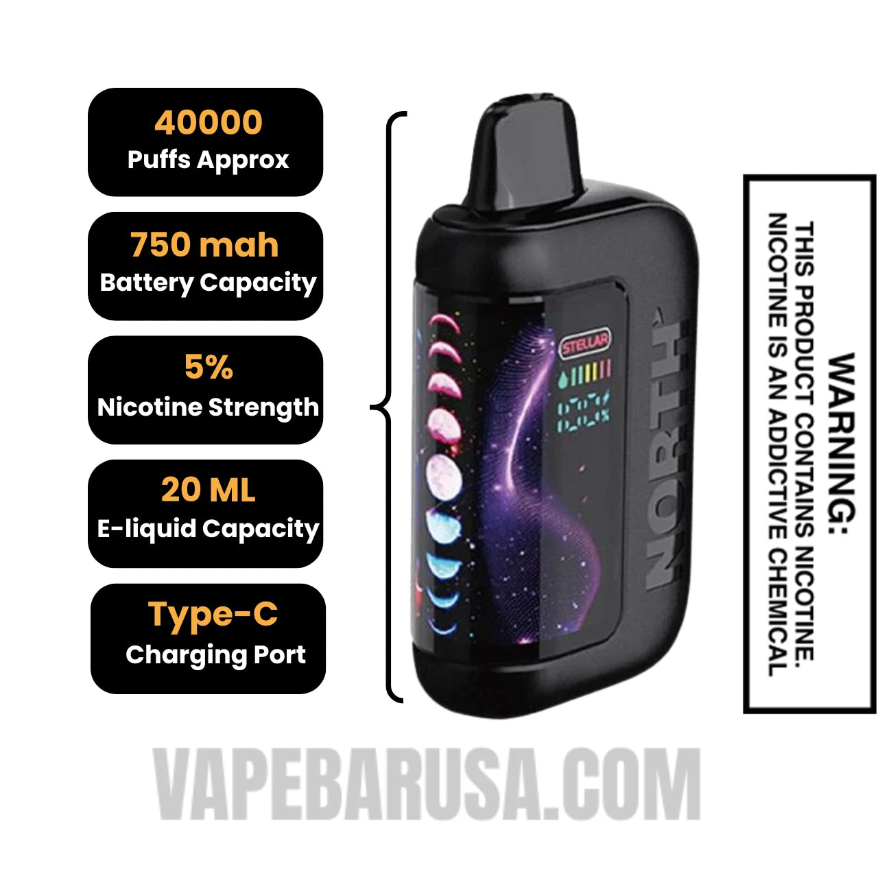Dragon Melon North Stellar Dark Moon 40K Disposable Vape specifications Dragon Melon North Stellar Dark Moon 40K Disposable Vape specifications