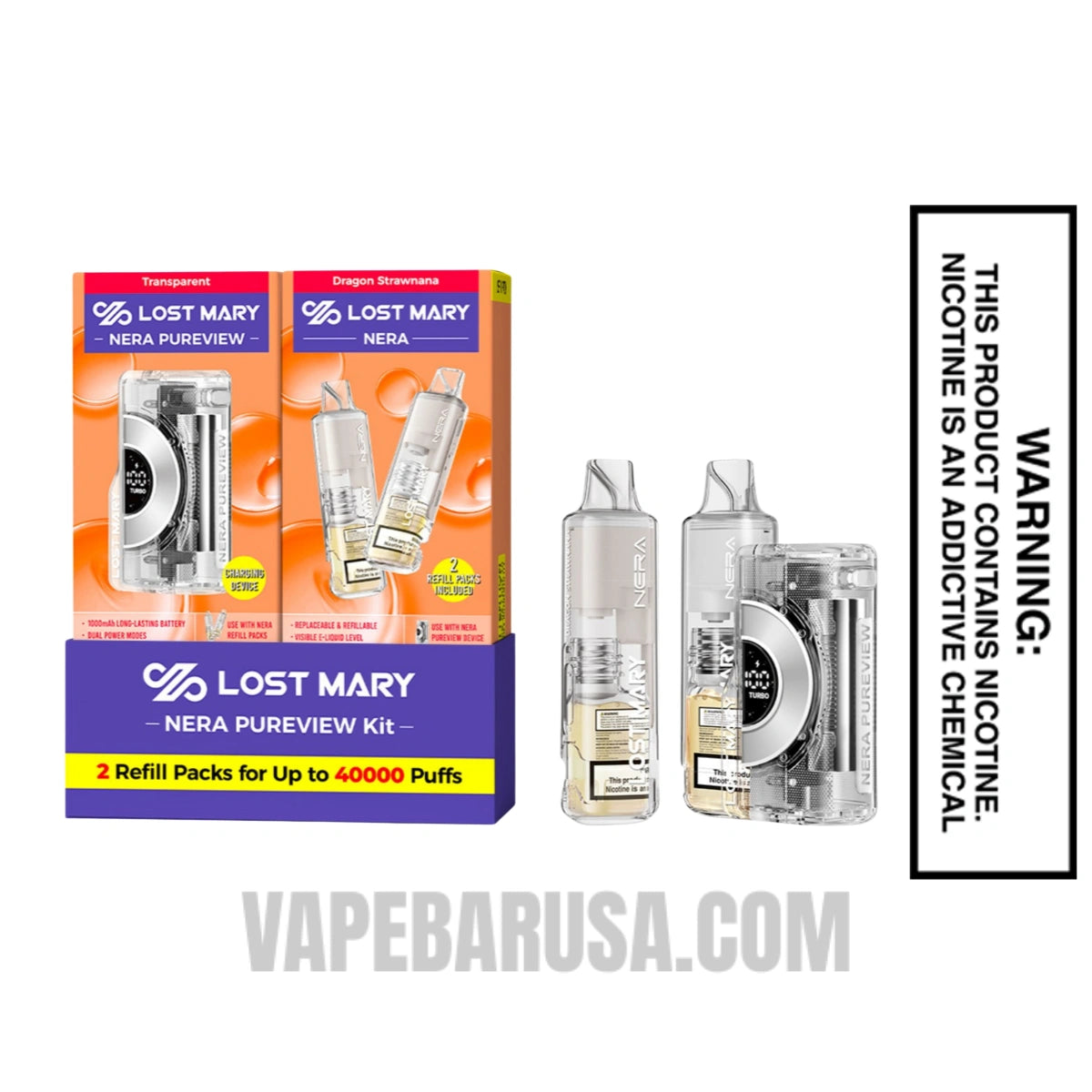 Dragon Strawnana Lost Mary Nera Pureview 40K Vape Kit With Package Box Dragon Strawnana Lost Mary Nera Pureview 40K Vape Kit With Package Box