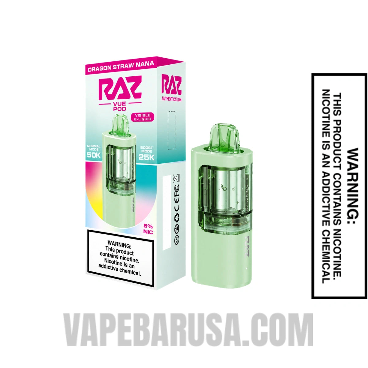 Dragon Strawnana RAZ VUE 50K Disposable Vape Pod With Bundle Pack Dragon Strawnana RAZ VUE 50K Disposable Vape Pod With Bundle Pack