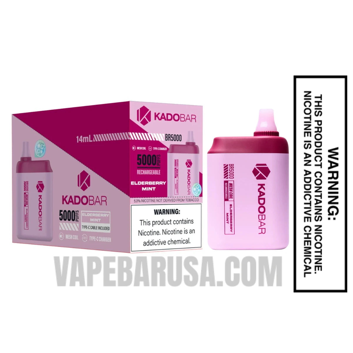 Elderberry Mint Kado Bar BR5000 Disposable Vape With Bundle Pack Elderberry Mint Kado Bar BR5000 Disposable Vape With Bundle Pack