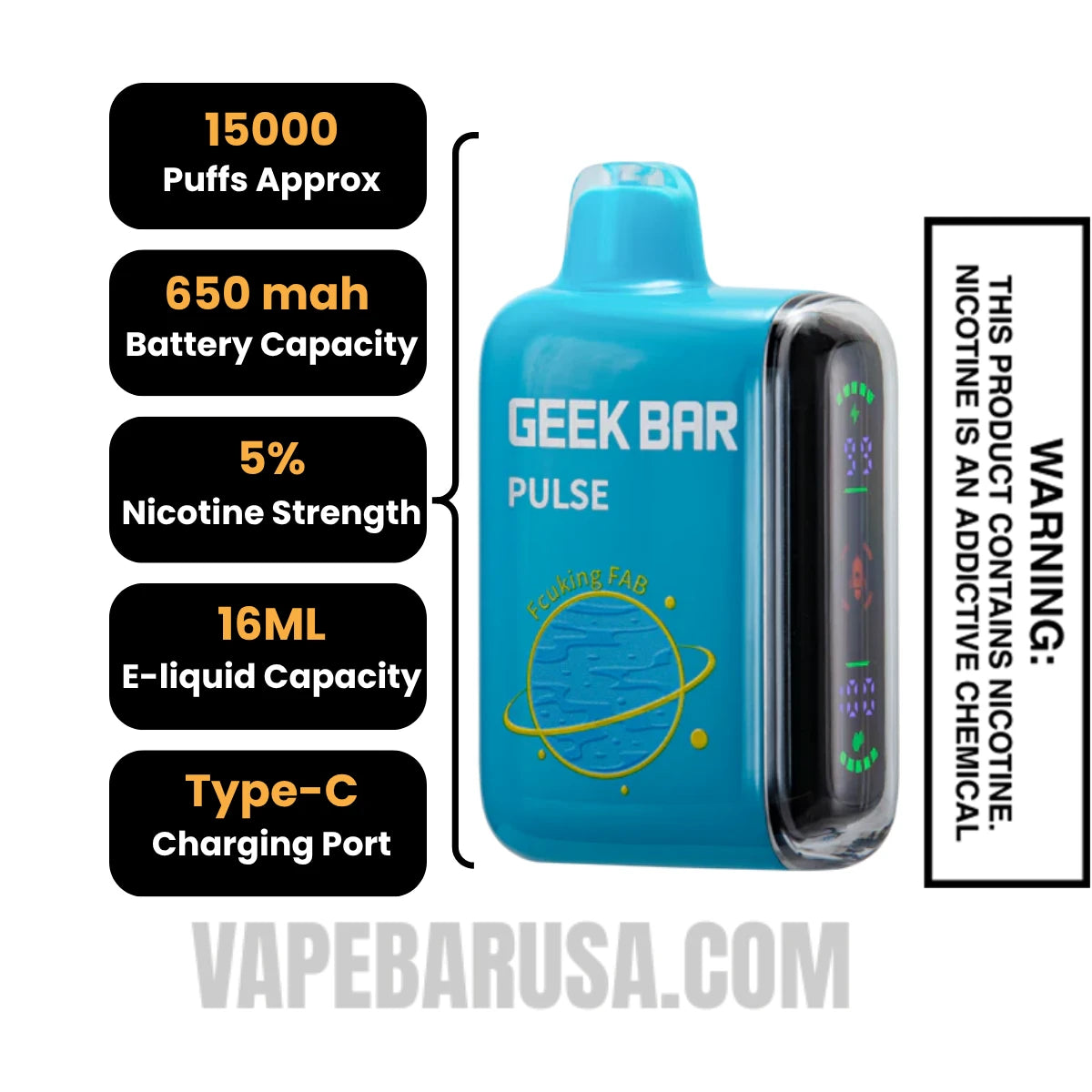 Fcuking FAB Geek Bar Pulse Disposable Vape Specifications Fcuking FAB Geek Bar Pulse Disposable Vape Specifications