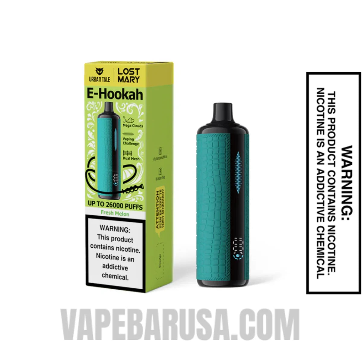 Fresh Melon Lost Mary x Urban Tale E Hookah Disposable Vape With Package Box Fresh Melon Lost Mary x Urban Tale E Hookah Disposable Vape With Package Box