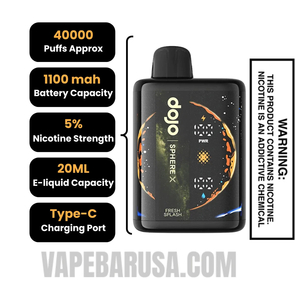 Fresh Splash Dojo Sphere X 40K Disposable Vape Fresh Splash Dojo Sphere X 40K Disposable Vape