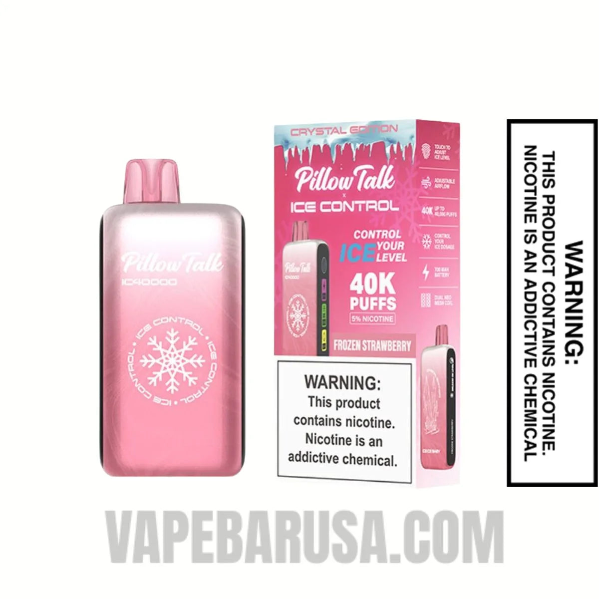 Frozen Strawberry Pillow Talk IC40000 Crystal Edition Vape With Package Box Frozen Strawberry Pillow Talk IC40000 Crystal Edition Vape With Package Box