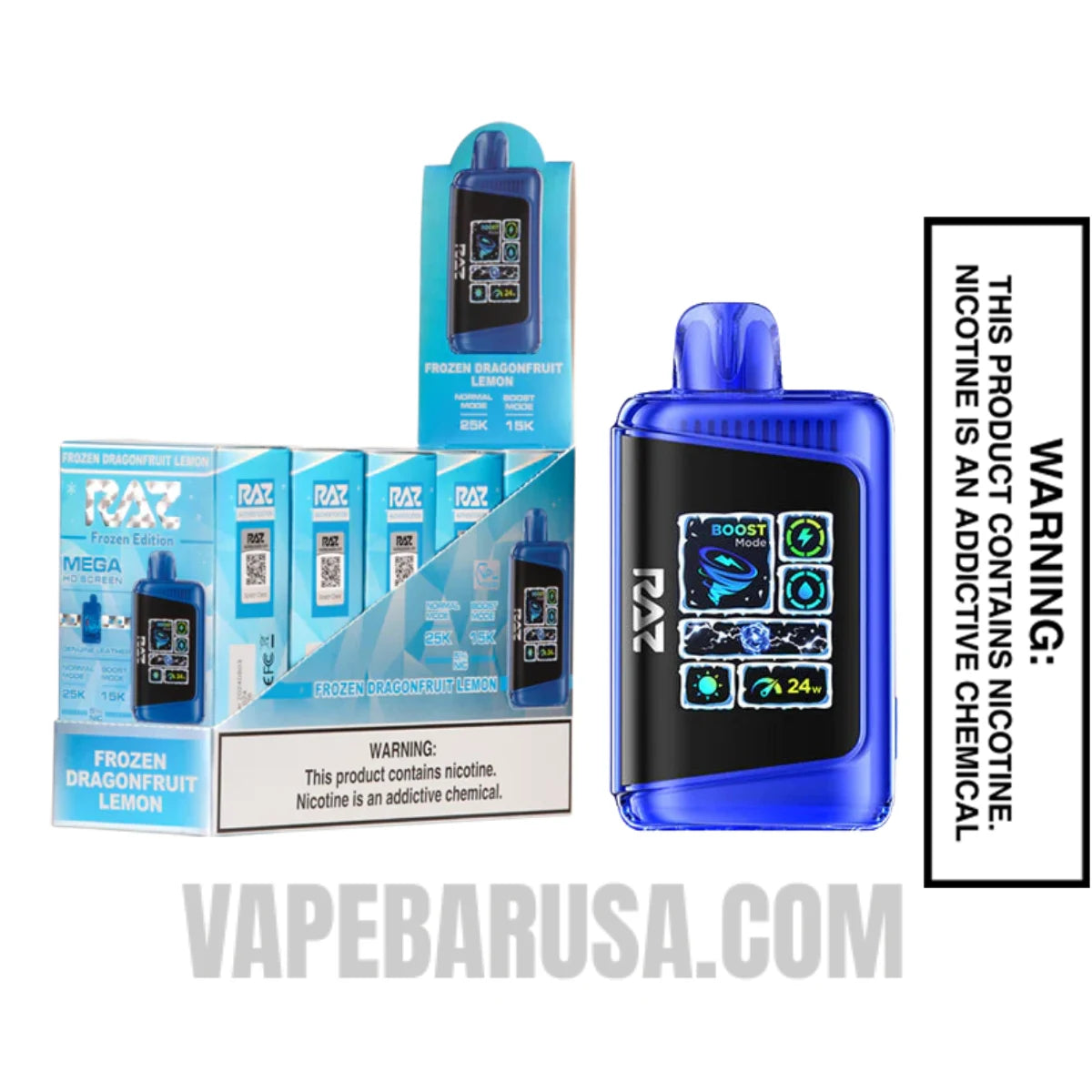 Frozen Dragonfruit Lemon RAZ DC25000 Frozen Edition Vape With Bundle Pack Frozen Dragonfruit Lemon RAZ DC25000 Frozen Edition Vape With Bundle Pack