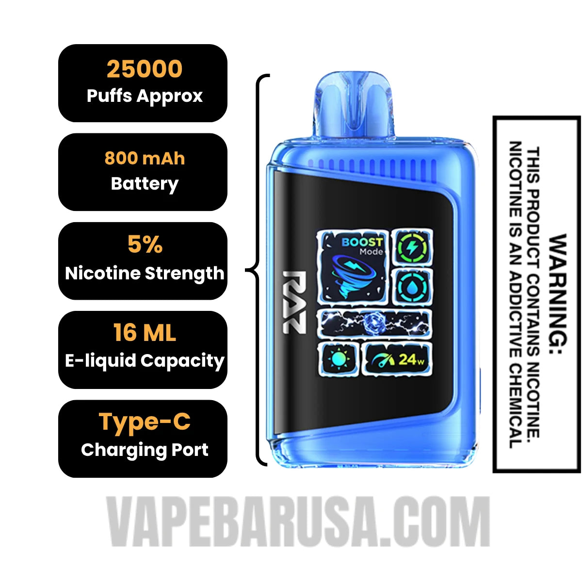 Frozen Juicy Strawberry RAZ DC25000 Frozen Edition Vape Specifications Frozen Juicy Strawberry RAZ DC25000 Frozen Edition Vape Specifications