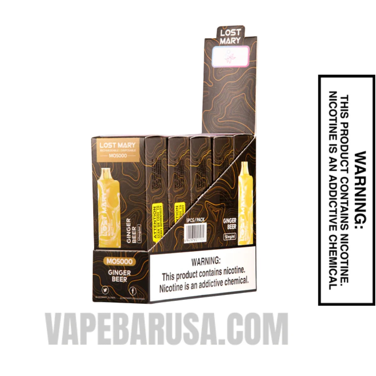 Ginger Beer Lost Mary MO5000 Disposable Vape With bundle Box Ginger Beer Lost Mary MO5000 Disposable Vape With bundle Box