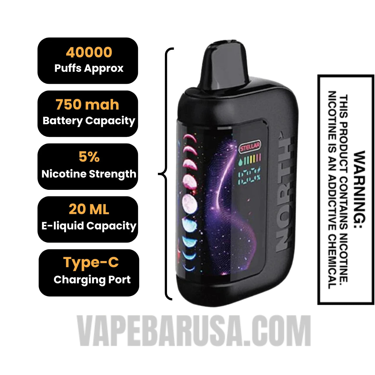Grape Blow Pop North Stellar Dark Moon 40K Disposable Vape specifications Grape Blow Pop North Stellar Dark Moon 40K Disposable Vape specifications