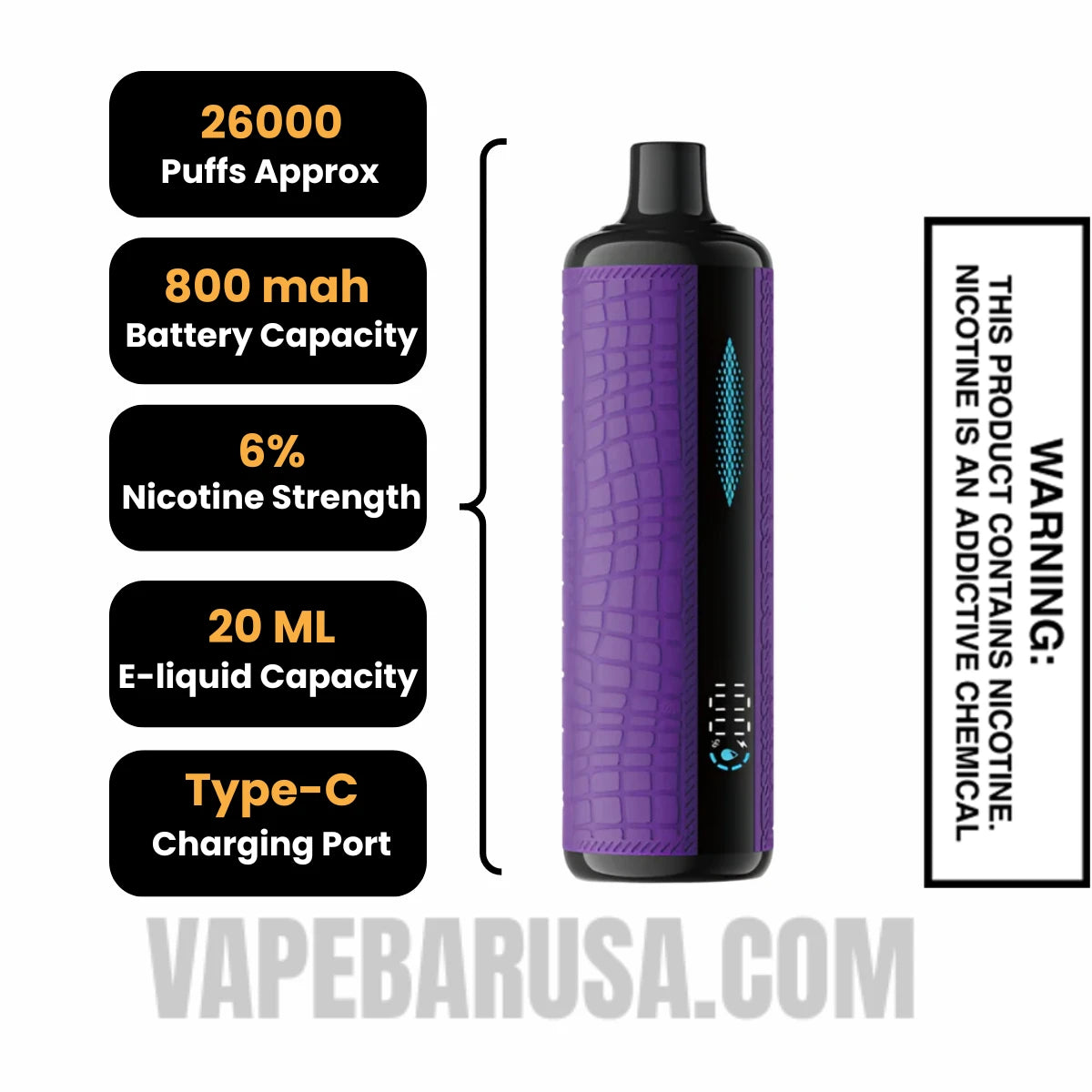 Grape Mint Lost Mary x Urban Tale E Hookah Disposable Vape Specifications Grape Mint Lost Mary x Urban Tale E Hookah Disposable Vape Specifications