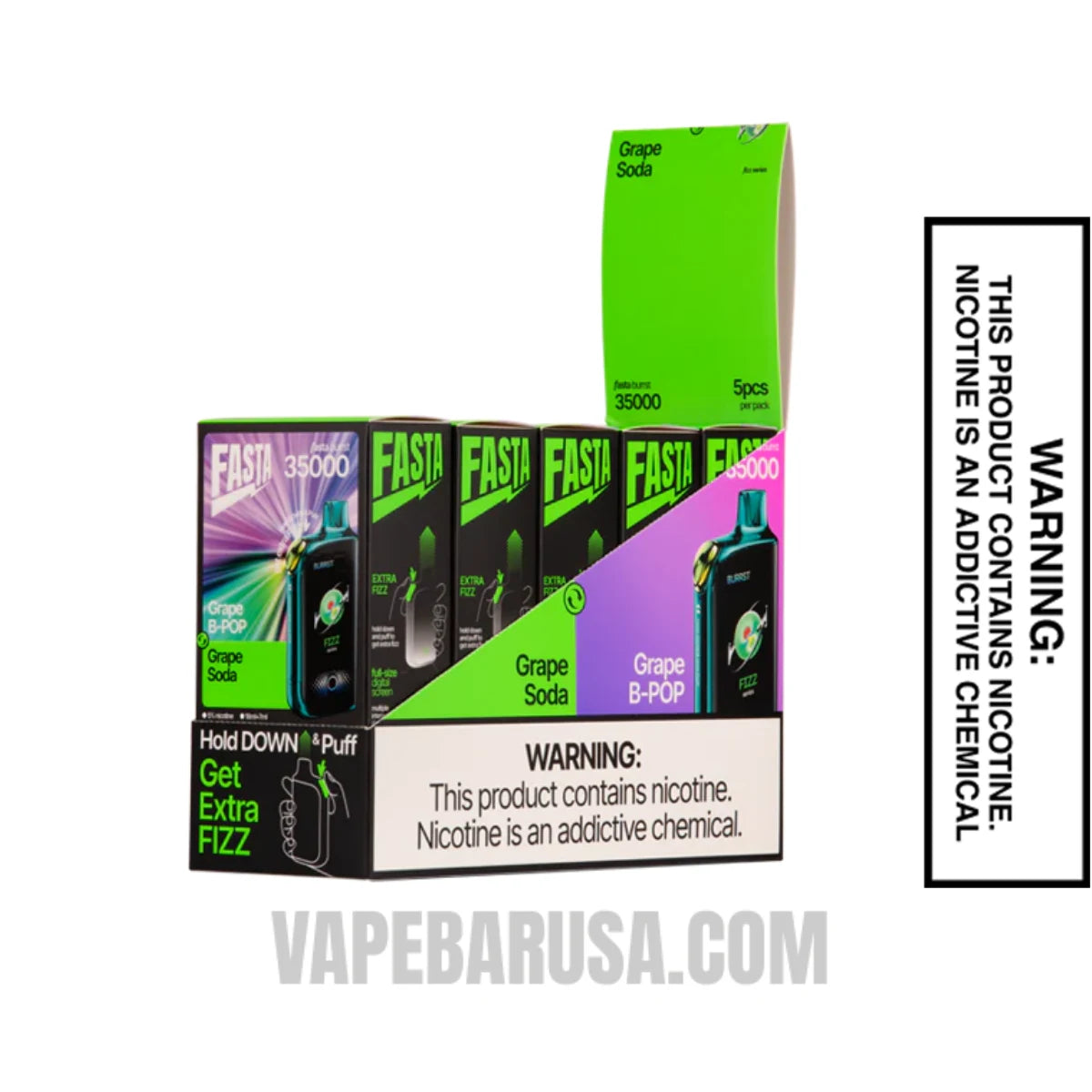 Grape B-Pop / Grape Soda Fasta Burrst 35000 (Fizz Series) Vape With Bundle Pack Grape B-Pop / Grape Soda Fasta Burrst 35000 (Fizz Series) Vape With Bundle Pack