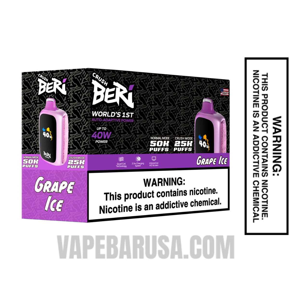 Grape Ice Beri Crush 50K Disposable Vape With Bundle Box Grape Ice Beri Crush 50K Disposable Vape With Bundle Box
