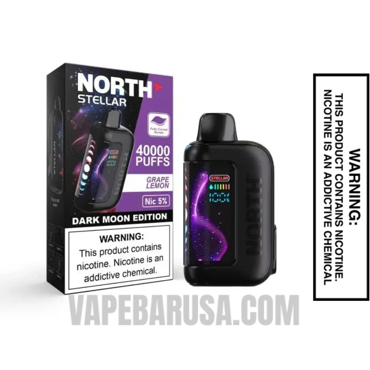 Grape Lemon North Stellar Dark Moon 40K Disposable Vape with Package Box Grape Lemon North Stellar Dark Moon 40K Disposable Vape with Package Box