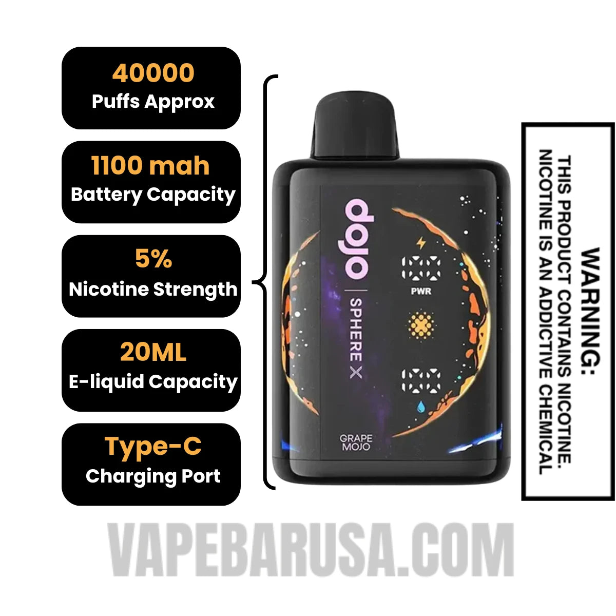 Grape Mojo Dojo Sphere X 40K Disposable Vape Grape Mojo Dojo Sphere X 40K Disposable Vape