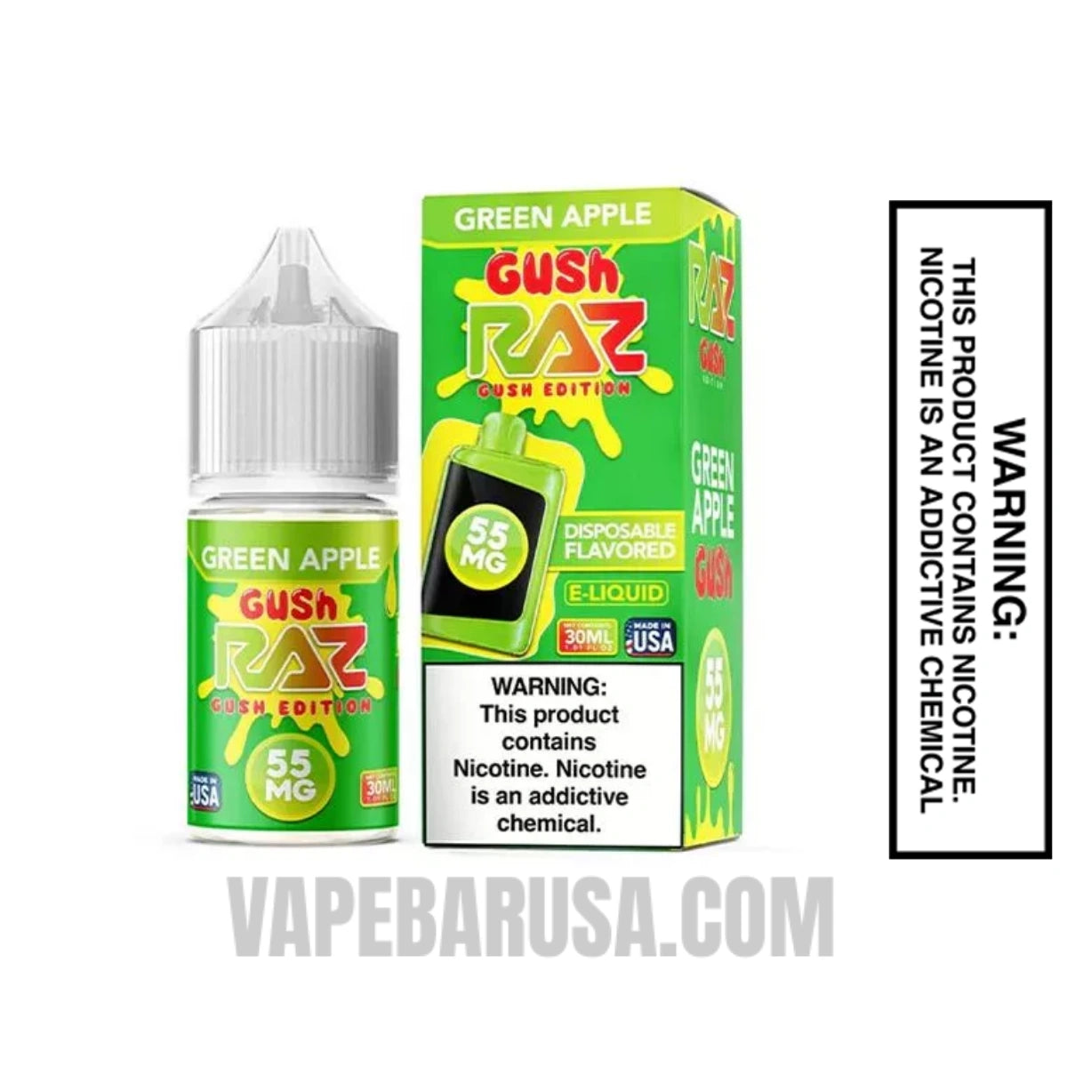 Green Apple Gush RAZ Salt Nic Juice 30 ML With Package Box Green Apple Gush RAZ Salt Nic Juice 30 ML With Package Box