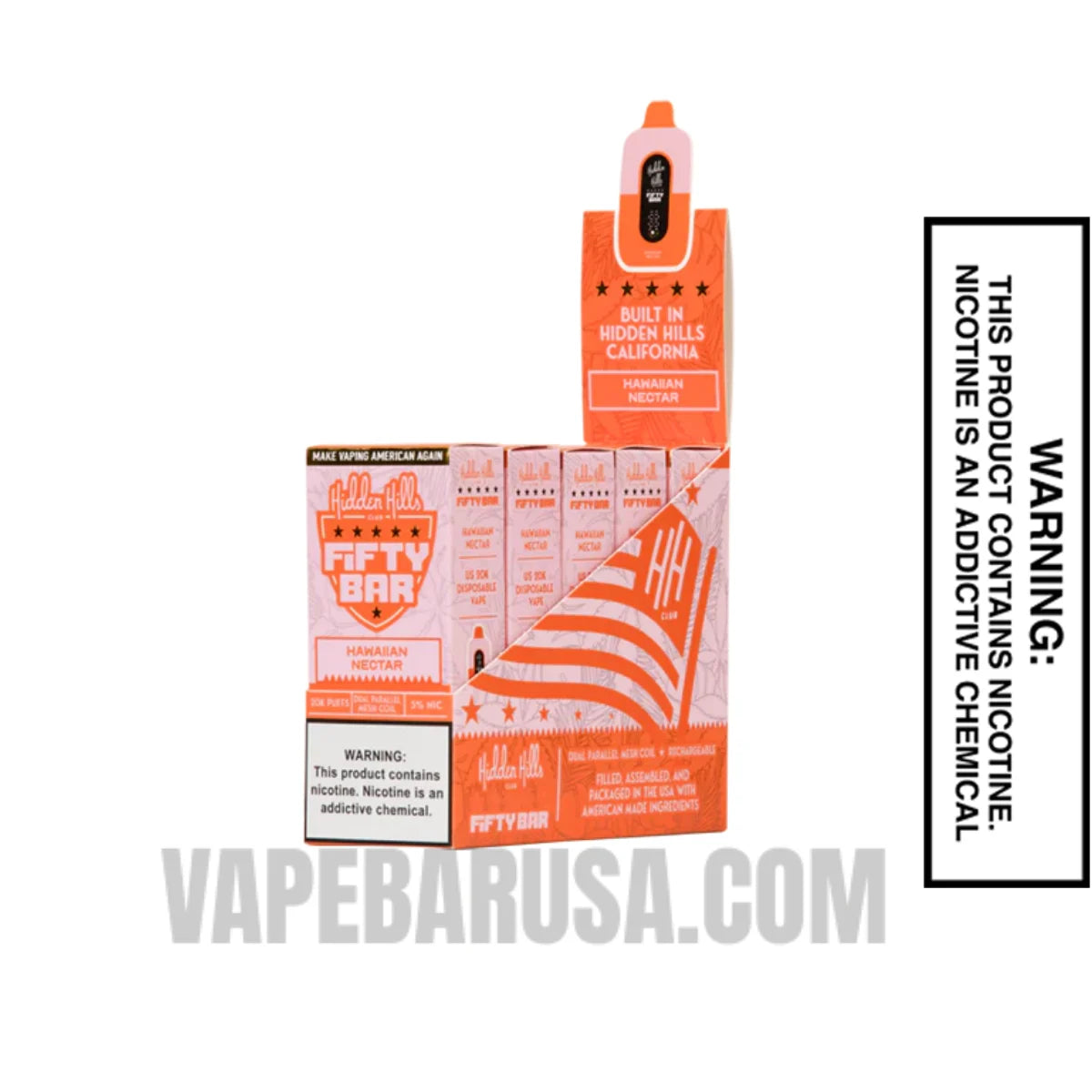 Hawaiian Nectar Hidden Hills X Fifty Bar 20K Vape With Bundle Pack Hawaiian Nectar Hidden Hills X Fifty Bar 20K Vape With Bundle Pack
