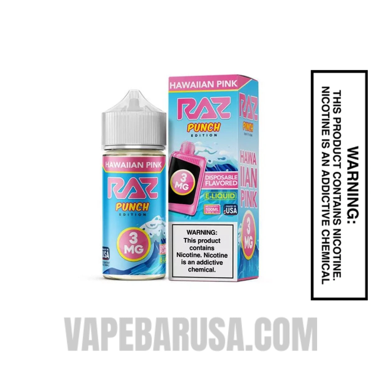 Hawaiian Pink RAZ Vape Juice 100 ML With Package Box Hawaiian Pink RAZ Vape Juice 100 ML With Package Box