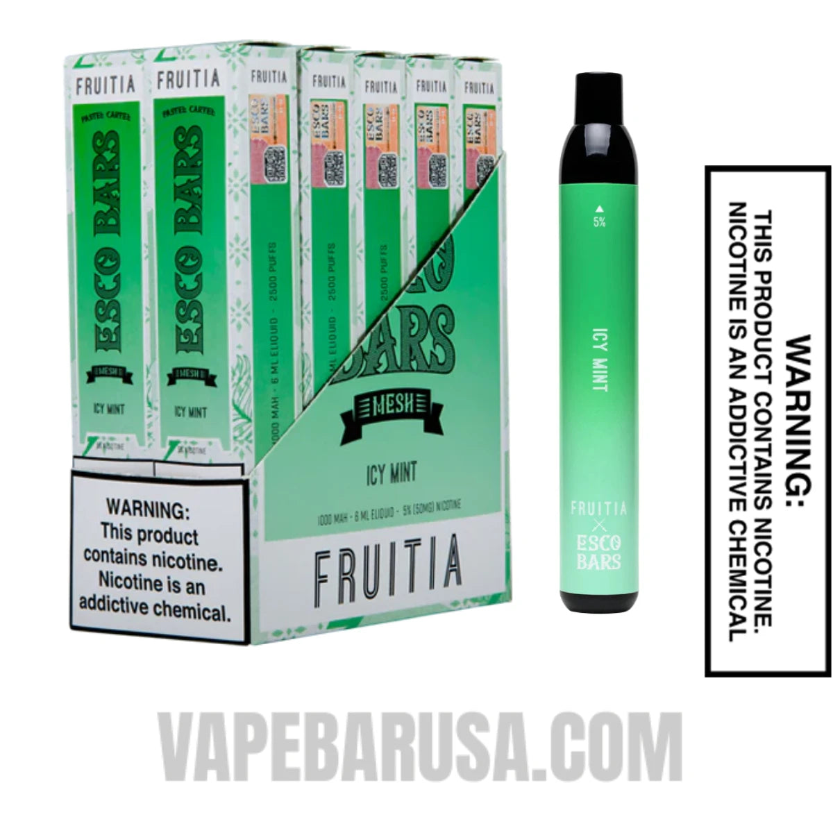 Icy Mint Esco Bars 2500 Puffs Disposable Vape with Bundle Pack Icy Mint Esco Bars 2500 Puffs Disposable Vape with Bundle Pack
