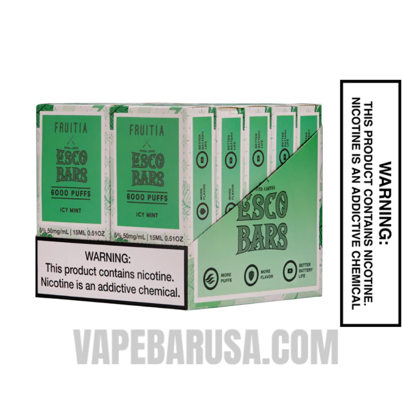 Icy Mint Esco Bars 6000 Puffs Disposable Vape With Bundle Pack Icy Mint Esco Bars 6000 Puffs Disposable Vape With Bundle Pack