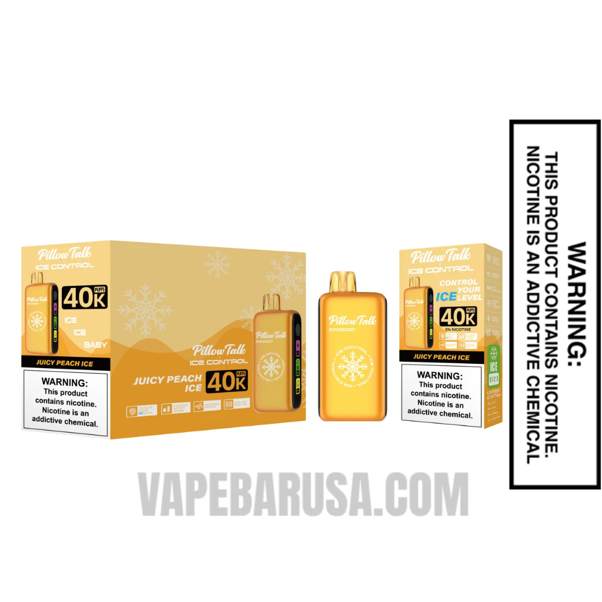 Juicy Peach Ice Pillow Talk IC40000 Disposable Vape With Bundle Pack Juicy Peach Ice Pillow Talk IC40000 Disposable Vape With Bundle Pack
