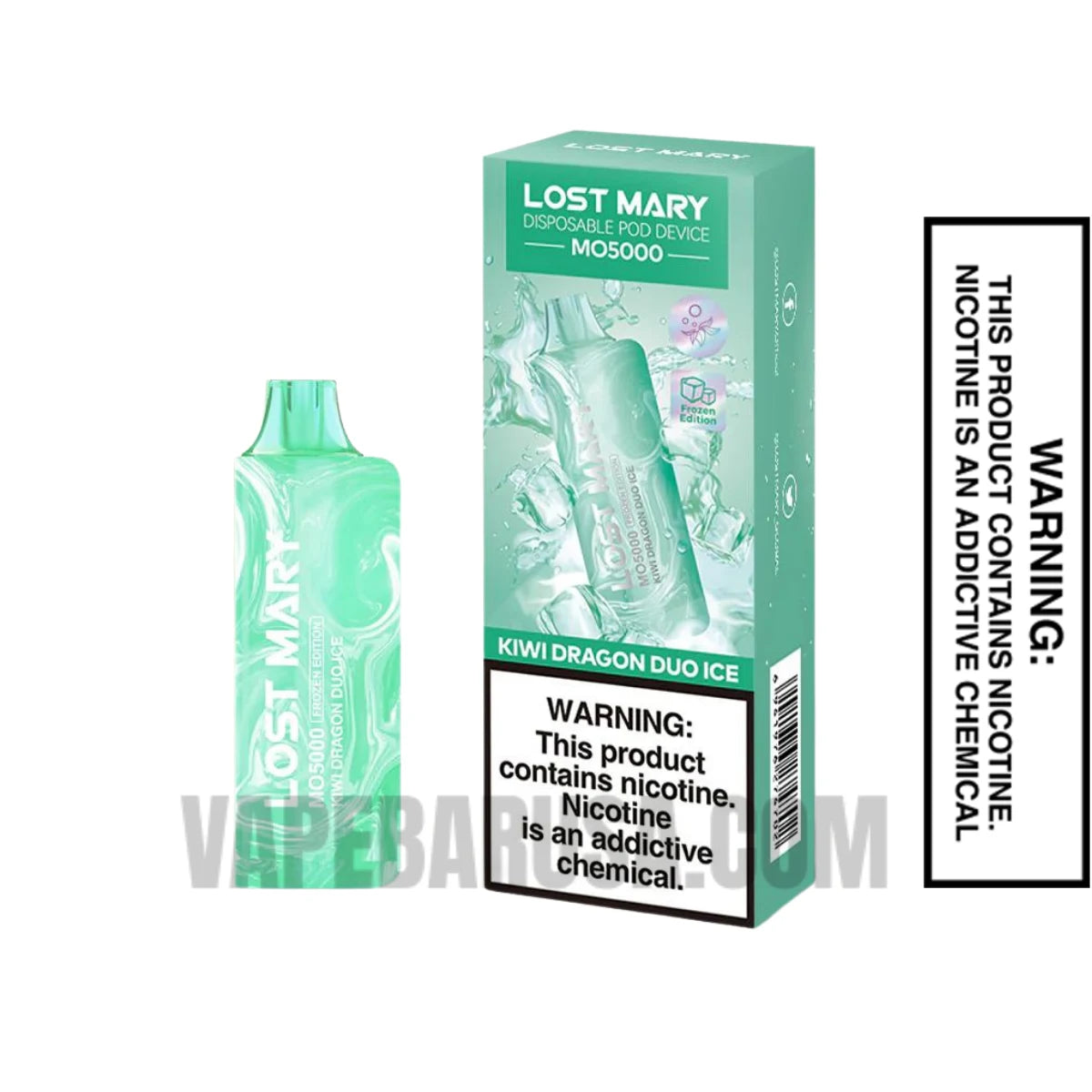 Kiwi Dragon Duo Ice Lost Mary MO5000 Frozen Edition Vape With Package Box Kiwi Dragon Duo Ice Lost Mary MO5000 Frozen Edition Vape With Package Box
