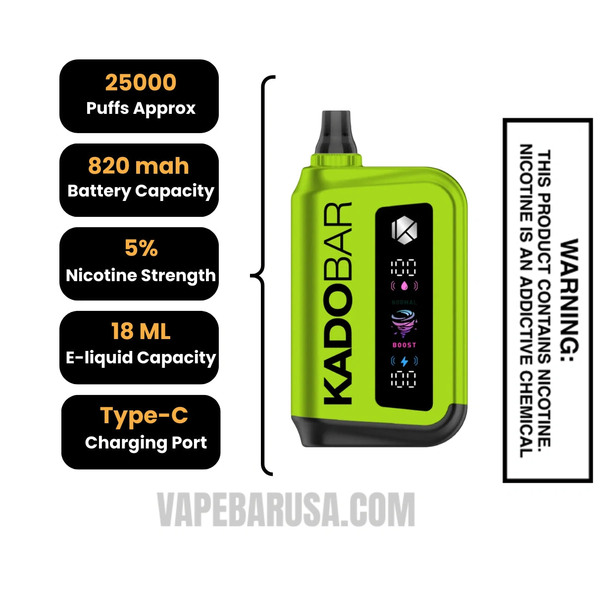 Kiwi Ice Kado Bar Rizz 25000 Disposable Vape Specifications Kiwi Ice Kado Bar Rizz 25000 Disposable Vape Specifications