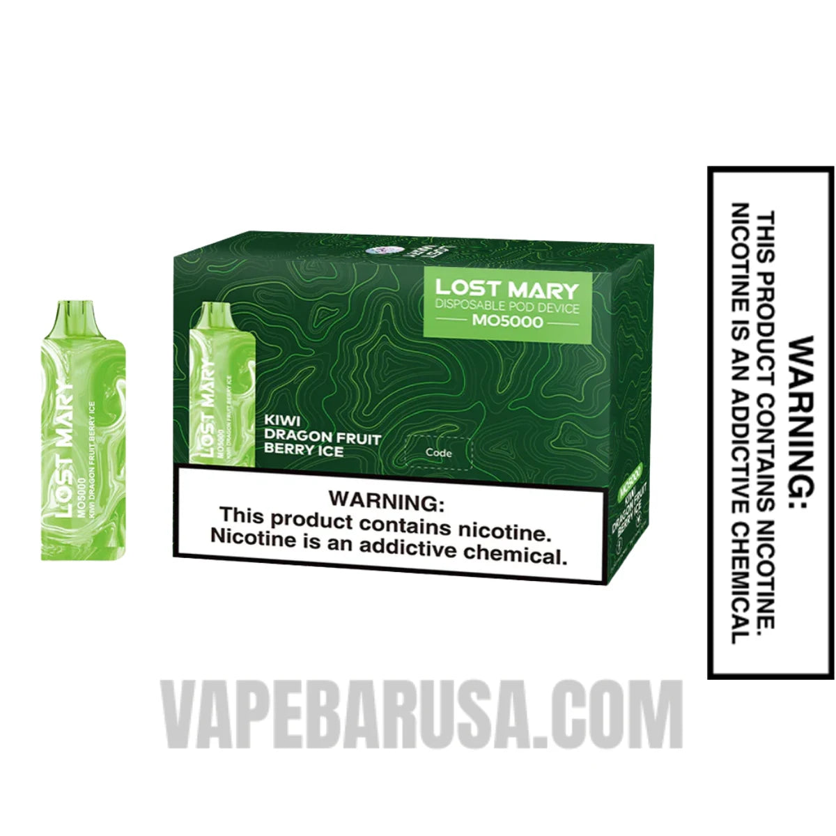 Kiwi Dragon Fruit Berry Ice Lost Mary MO5000 Vape With bundle Box Kiwi Dragon Fruit Berry Ice Lost Mary MO5000 Vape With bundle Box