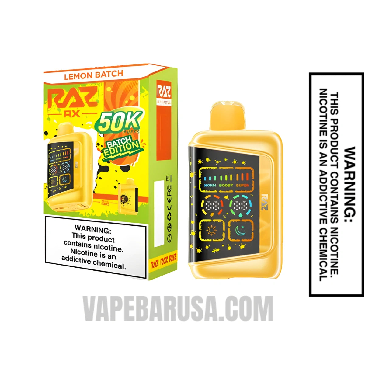 Lemon Batch RAZ RX50K Disposable Vape With Package Box Lemon Batch RAZ RX50K Disposable Vape With Package Box