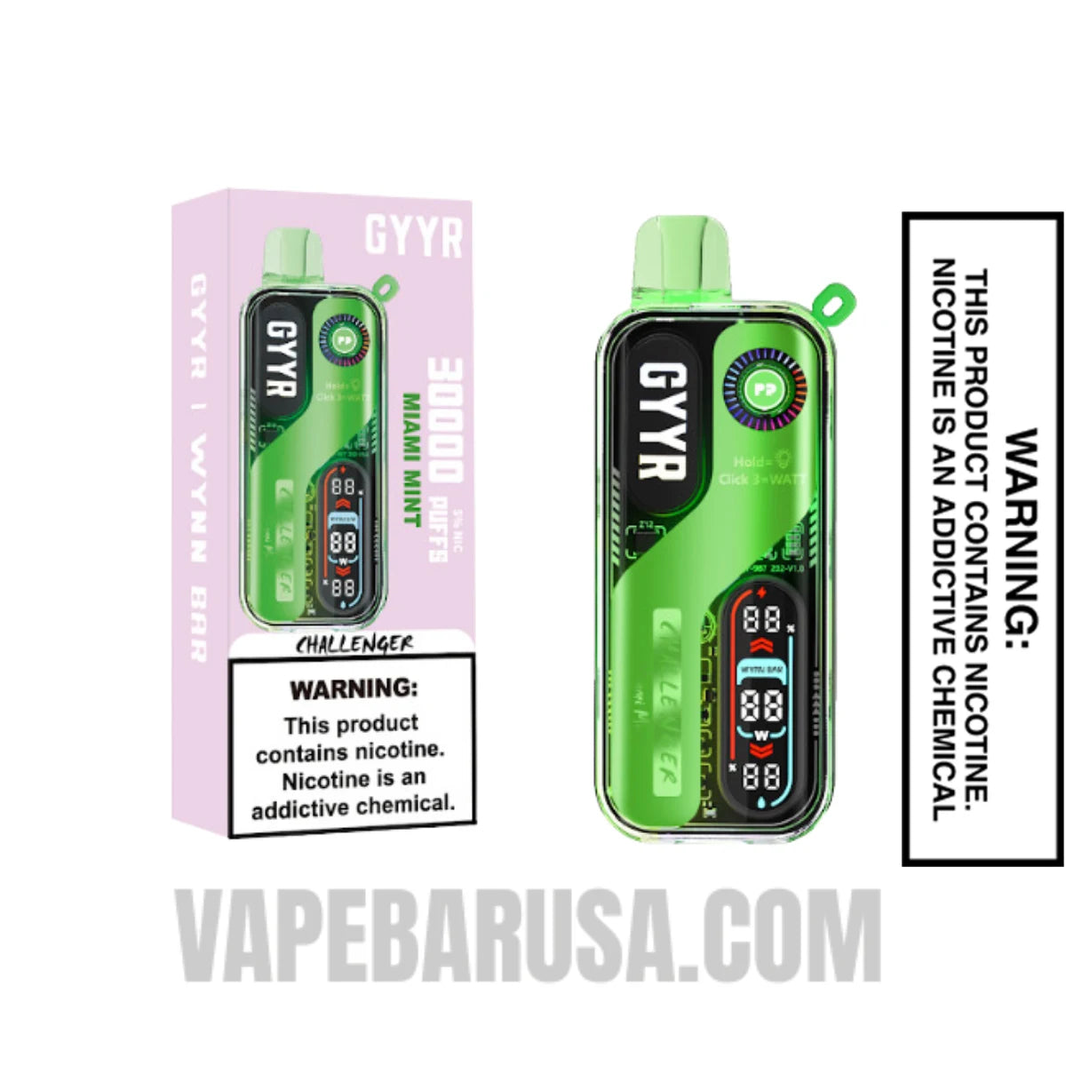 Mami Mint GYYR X Wynn Bar Challenger 30K Vape with Package Box Mami Mint GYYR X Wynn Bar Challenger 30K Vape with Package Box