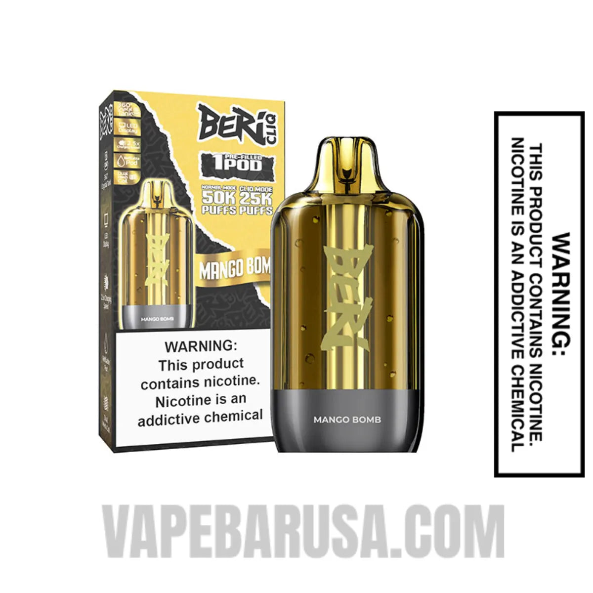 Mango Bomb Beri Cliq 50K Disposable Vape Pod Mango Bomb Beri Cliq 50K Disposable Vape Pod