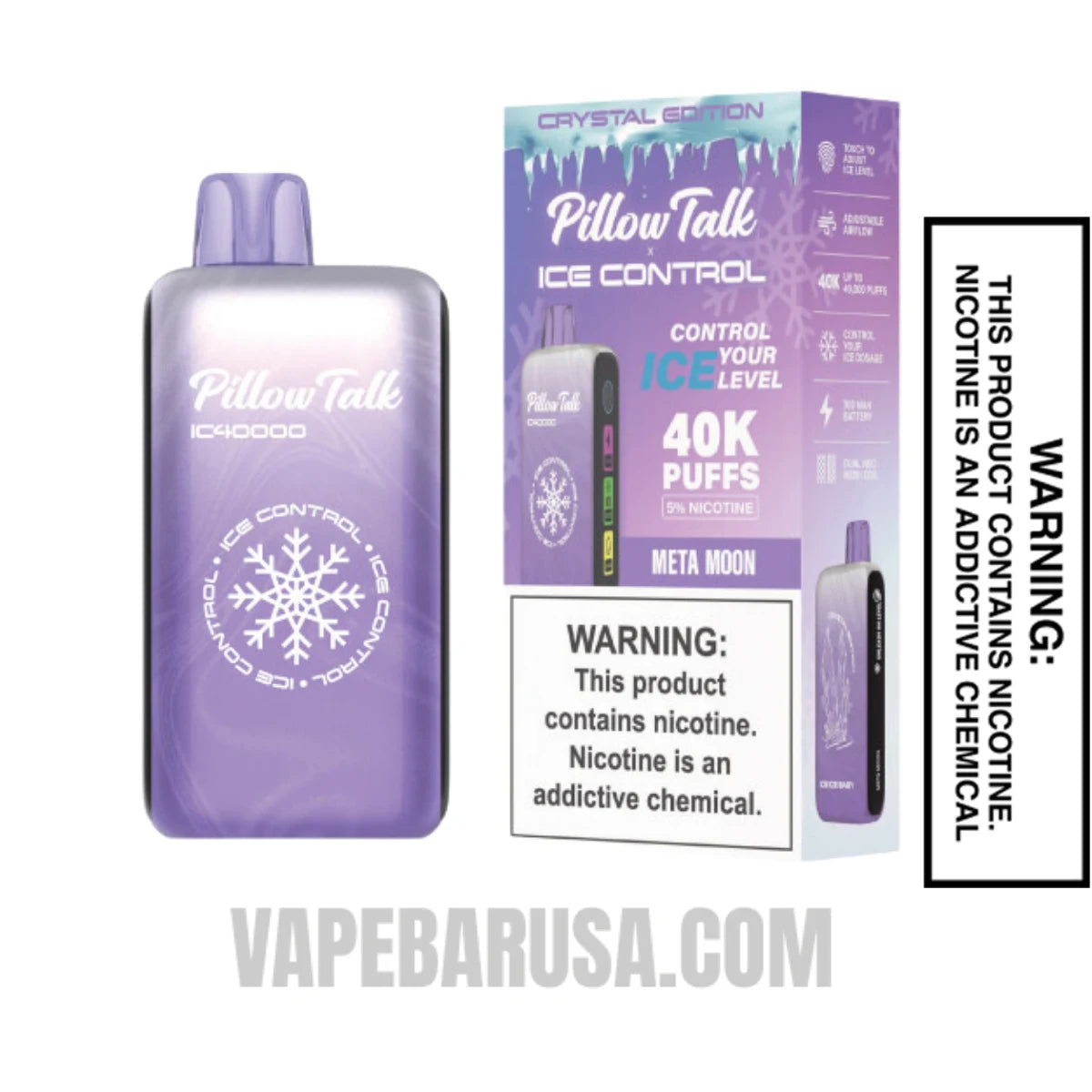 Meta Moon Pillow Talk IC40000 Crystal Edition Vape With Package Box Meta Moon Pillow Talk IC40000 Crystal Edition Vape With Package Box