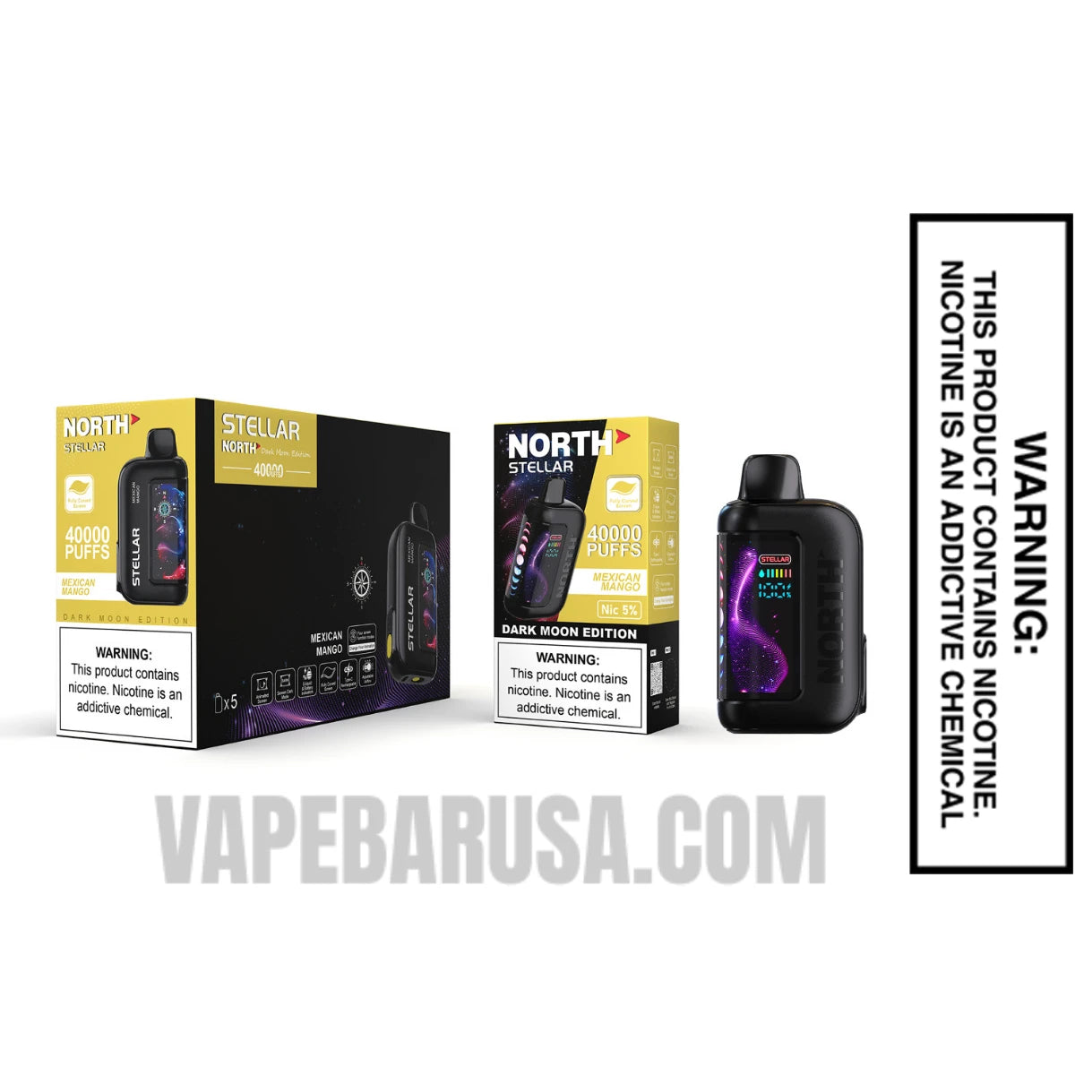 Mexican Mango North Stellar Dark Moon 40K Disposable Vape with Bundle box Mexican Mango North Stellar Dark Moon 40K Disposable Vape with Bundle box