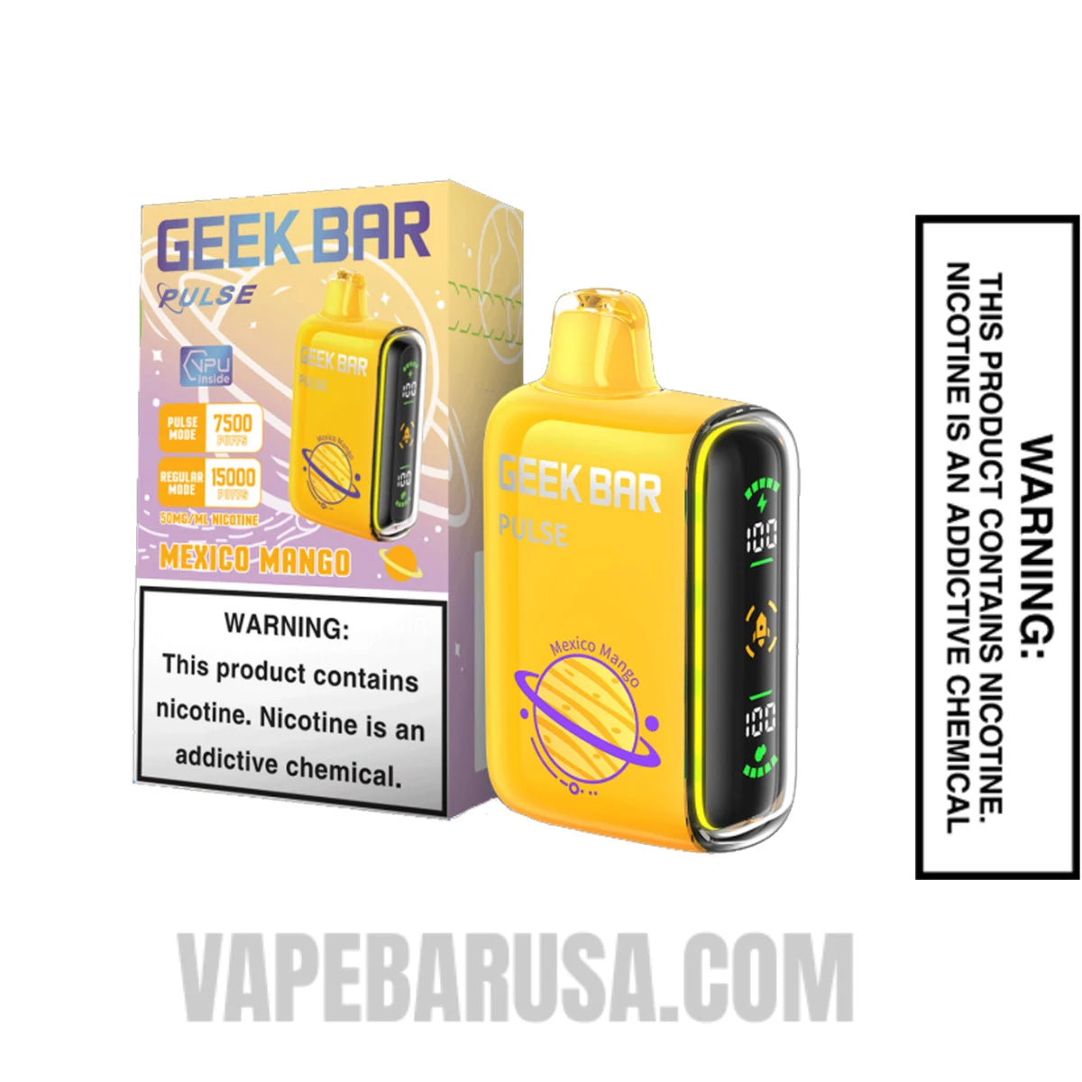 Mexico Mango Geek Bar Pulse Disposable Vape With Package Box Mexico Mango Geek Bar Pulse Disposable Vape With Package Box