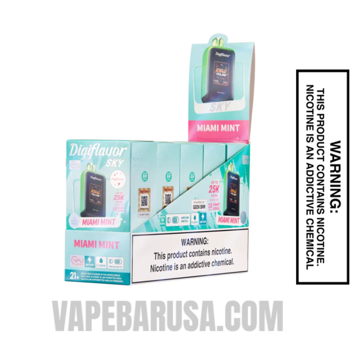 Miami Mint Digiflavor Sky 25K Vape With Package Box Miami Mint Digiflavor Sky 25K Vape With Package Box