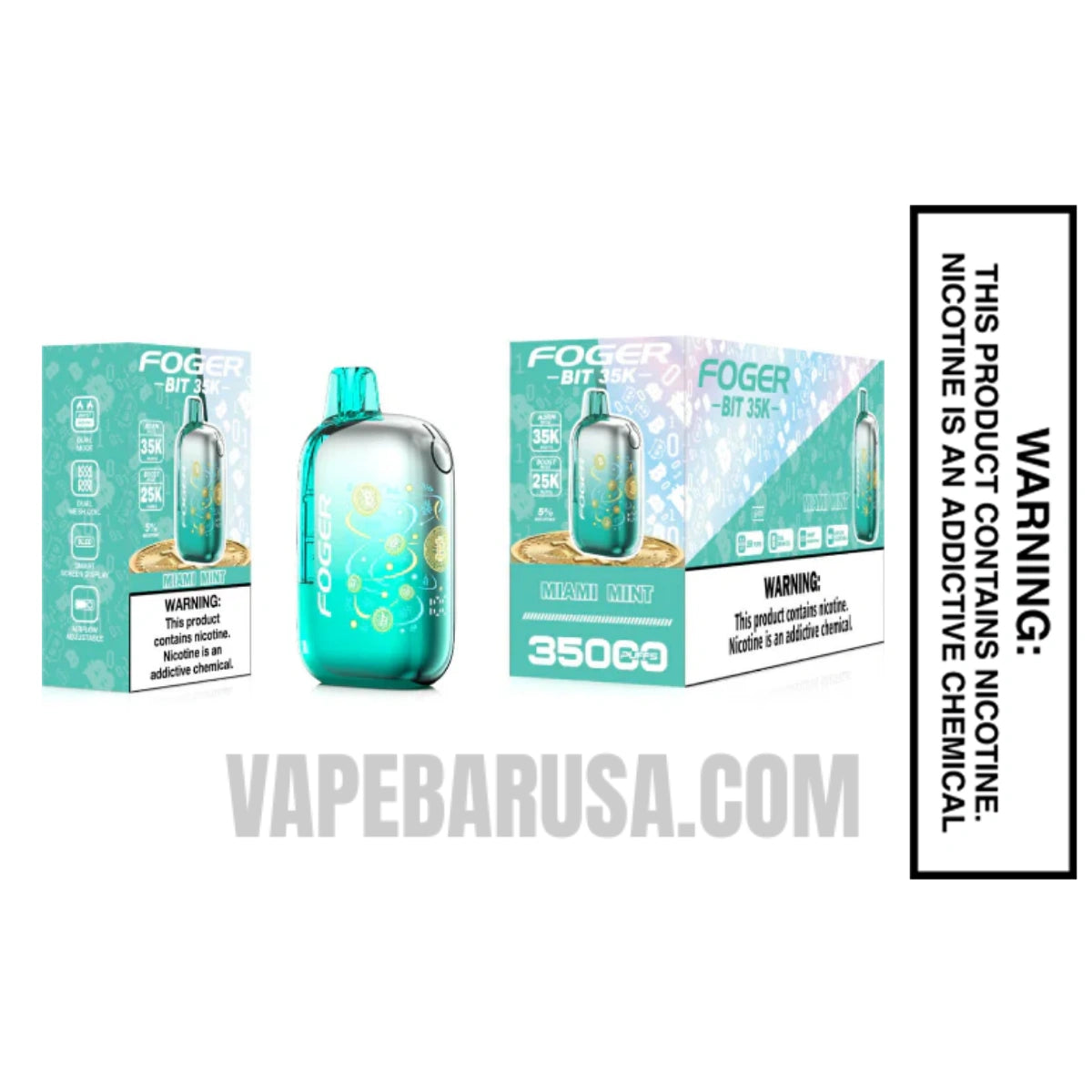 Miami Mint Foger Bit 35K Disposable Vape With Bundle Pack Miami Mint Foger Bit 35K Disposable Vape With Bundle Pack