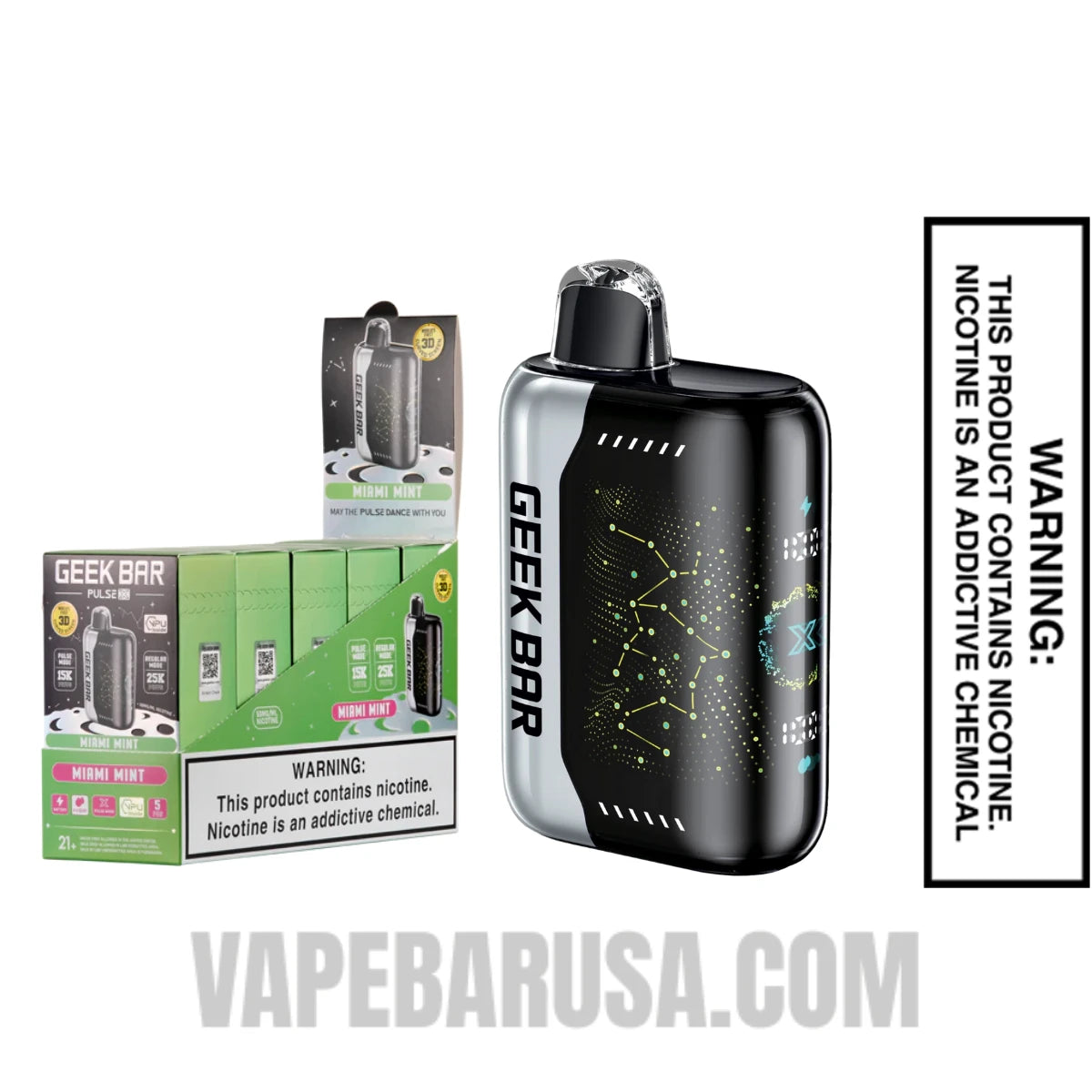 Miami Mint Geek Bar Pulse X Disposable Vape with Bundle Pack Miami Mint Geek Bar Pulse X Disposable Vape with Bundle Pack