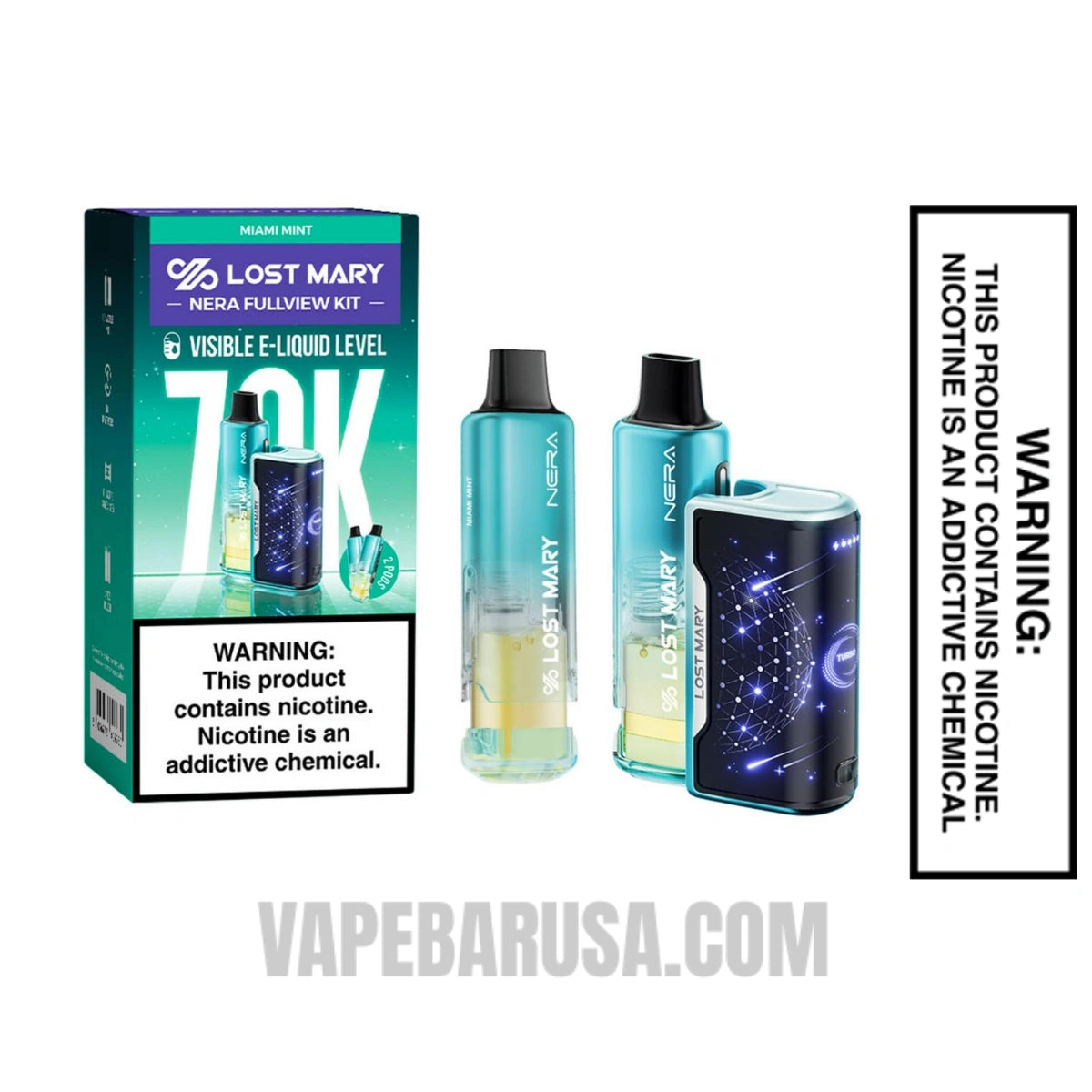 Miami Mint Lost Mary Nera Fullview 70K Disposable Kit with package box Miami Mint Lost Mary Nera Fullview 70K Disposable Kit with package box