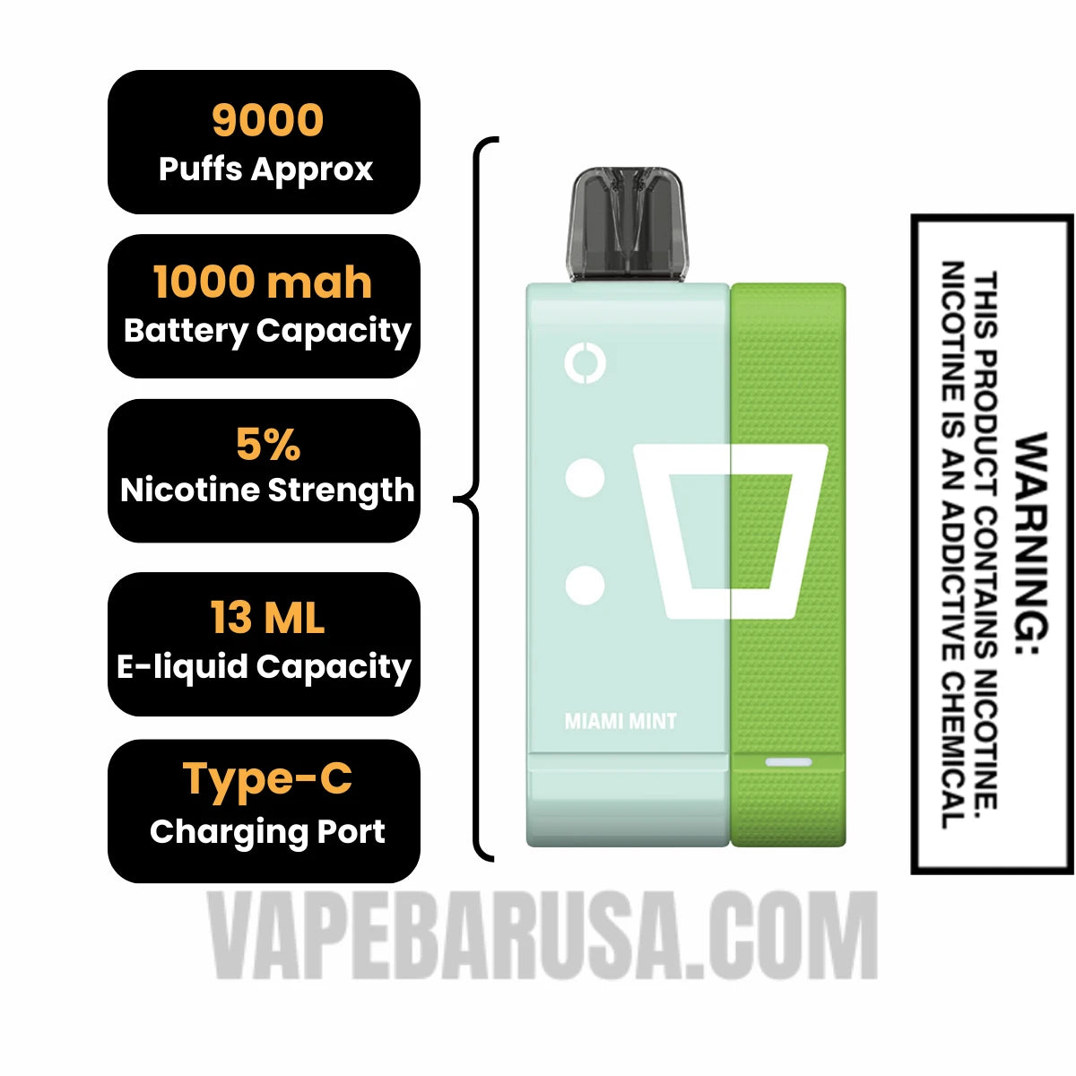 Miami Mint Off Stamp SW9000 Disposable Kit Specifications Miami Mint Off Stamp SW9000 Disposable Kit Specifications