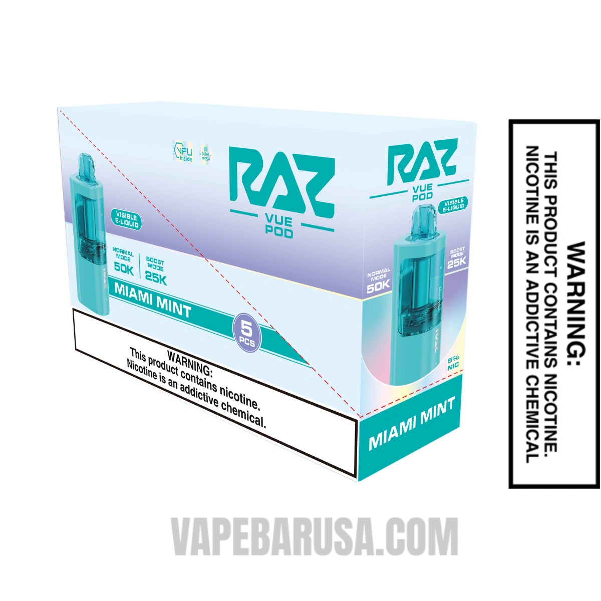 Miami Mint RAZ VUE 50K Disposable Pod With Bundle Box Miami Mint RAZ VUE 50K Disposable Pod With Bundle Box