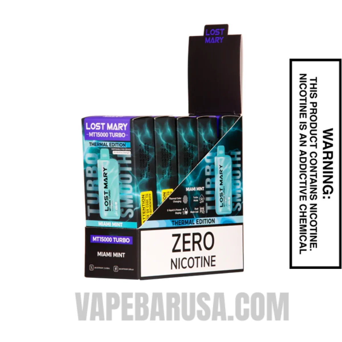 Miami Mint Lost Mary MT15000 Turbo Vape - 0% Nic With Bundle Pack Miami Mint Lost Mary MT15000 Turbo Vape - 0% Nic With Bundle Pack