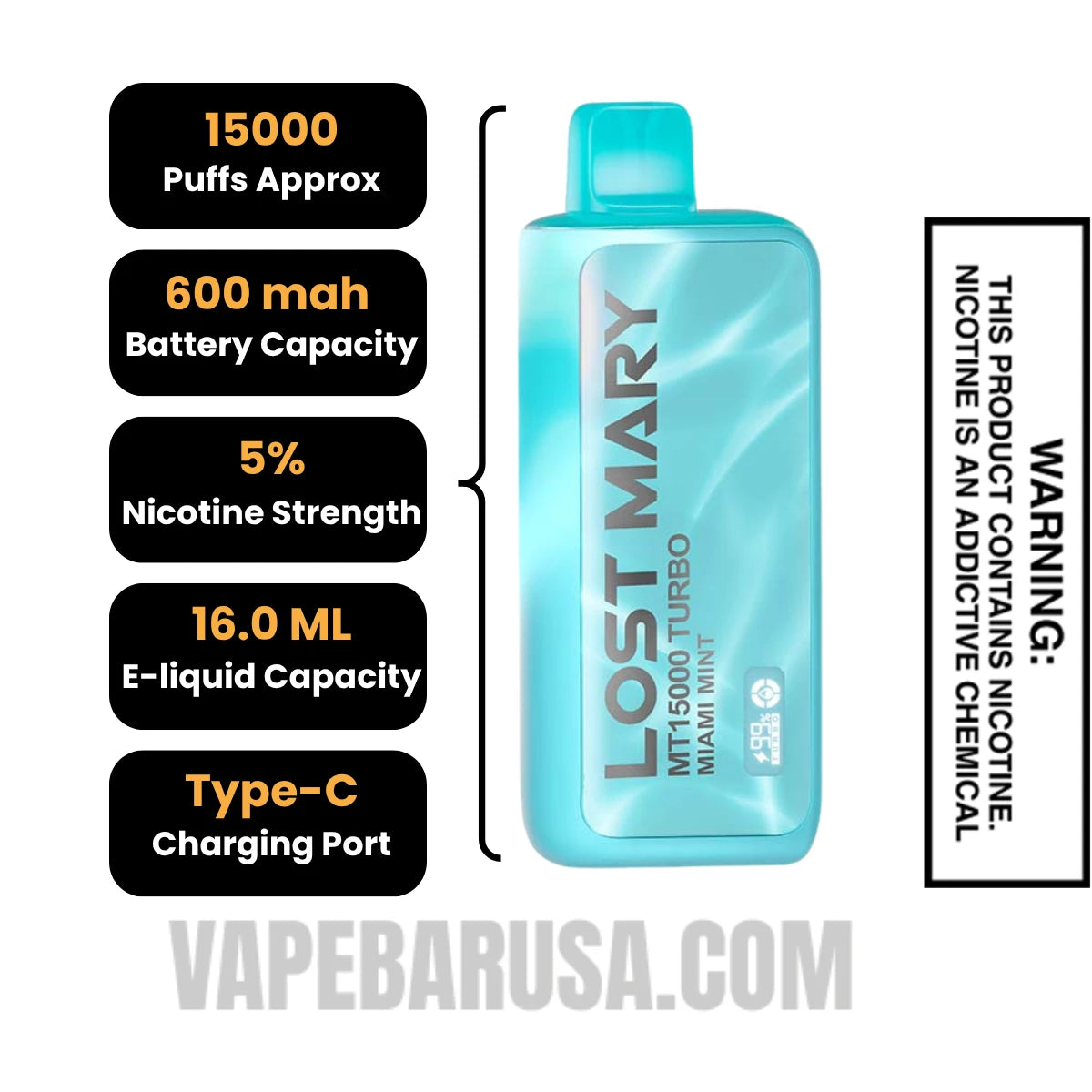 Miami Mint Lost Mary MT15000 Disposable Vape Specifications Miami Mint Lost Mary MT15000 Disposable Vape Specifications