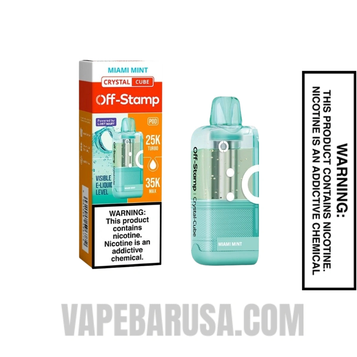Miami Mint Off Stamp X Cube Crystal Cube 35K Vape Pod Miami Mint Off Stamp X Cube Crystal Cube 35K Vape Pod