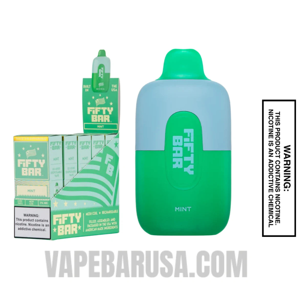Mint Fifty Bar Disposable Vape 6500 Puffs With Bundle Pack Mint Fifty Bar Disposable Vape 6500 Puffs With Bundle Pack