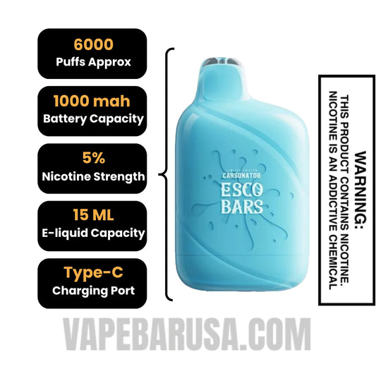 Ocean Mist Esco Bars 6000 Puffs Disposable Vape Ocean Mist Esco Bars 6000 Puffs Disposable Vape