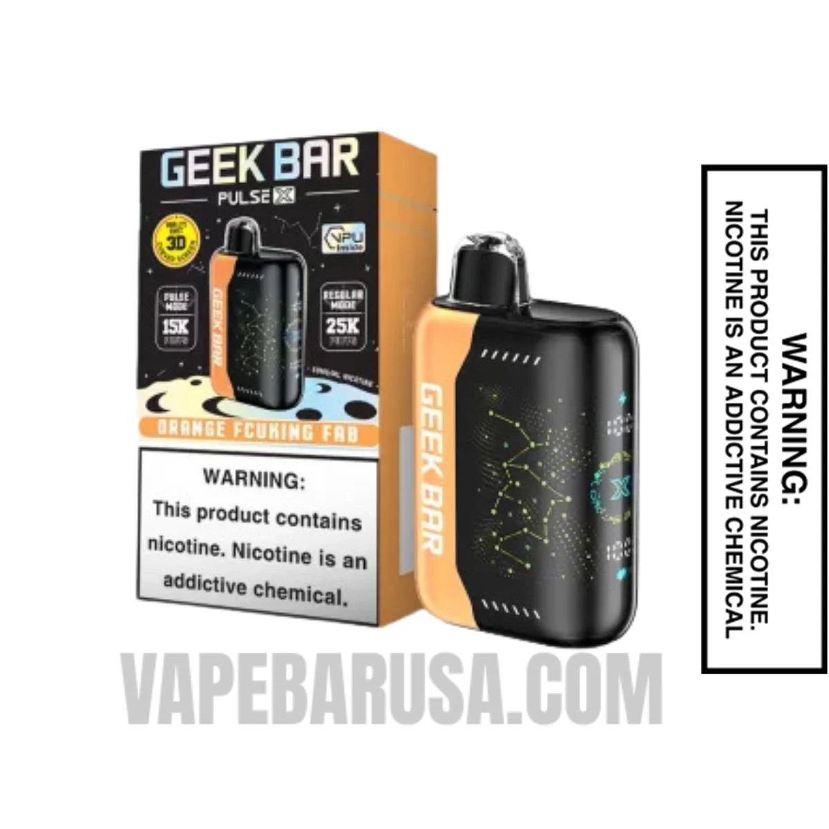 Orange Fcuking Fab Geek Bar Pulse X Disposable Vape With Package Box Orange Fcuking Fab Geek Bar Pulse X Disposable Vape With Package Box