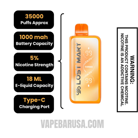 Orange Pixy Lost Mary MT35000 Disposable Vape Orange Pixy Lost Mary MT35000 Disposable Vape