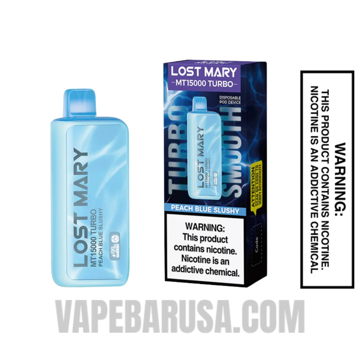 Peach Blue Slushy Lost Mary MT15000 Disposable Vape With Package Box Peach Blue Slushy Lost Mary MT15000 Disposable Vape With Package Box